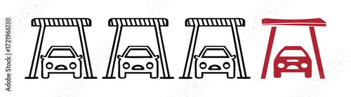 Car icon vector illustration. car sign and symbol. small sedan 
