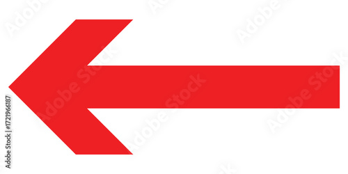 Red isolated arrow icon on white background.  Long arrow-head vector icons on white page. Pointing vector icons. 