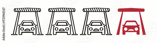 Car icon vector illustration. car sign and symbol. small sedan 

