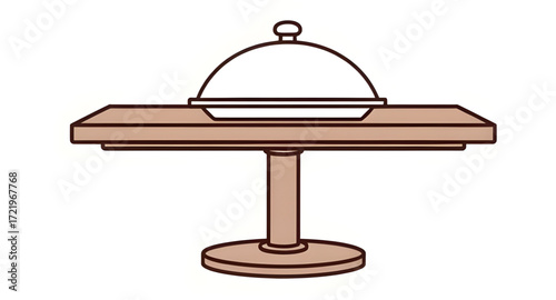 cloche on plate, covered food cartoon, cloche artwork, cartoon restaurant service, kitchenware cloche, cloche utensil, dining dome cartoon, cartoon serving dish, cloche design, cloche clipart, open cl