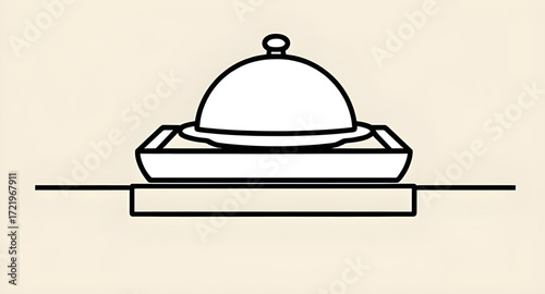 fine dining cloche, gourmet cloche, hospitality cloche, catering cloche, cloche with steam, steaming cloche, cloche food cover, cartoon dome cloche, flat cloche icon, cute cloche cartoon, shiny cloche
