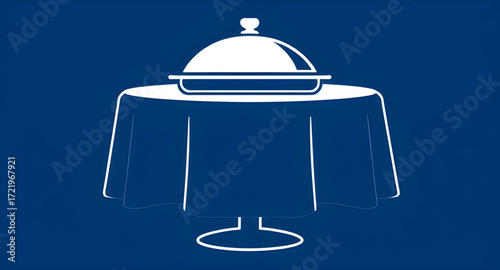 elegant cloche, fine dining cloche, gourmet cloche, hospitality cloche, catering cloche, cloche with steam, steaming cloche, cloche food cover, cartoon dome cloche, flat cloche icon, cute cloche carto