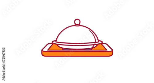 food serving dome, elegant cloche, fine dining cloche, gourmet cloche, hospitality cloche, catering cloche, cloche with steam, steaming cloche, cloche food cover, cartoon dome cloche, flat cloche icon
