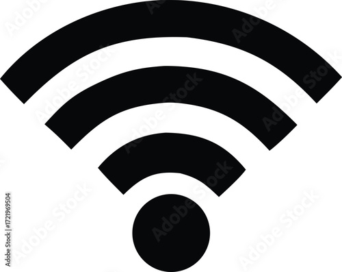 Wireless internet signal icon represents connectivity and digital communication symbol for wi-fi networks online access and networking technology