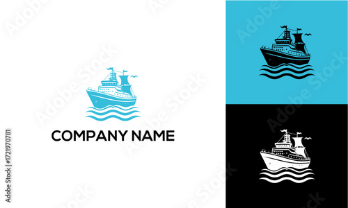 Ocean Vessel Company Logo Design.