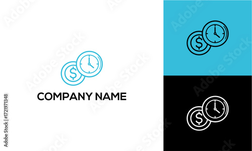 Time is Money Logo Design Concept.