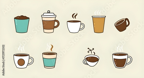 mug cartoon design, coffee break illustration, colorful coffee cups, coffee sketch cartoon, smiling coffee cup, coffee lover cartoon, coffee with steam, cozy coffee cartoon, breakfast coffee mug, hot 