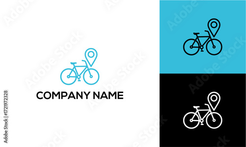Bicycle Location Logo Design.