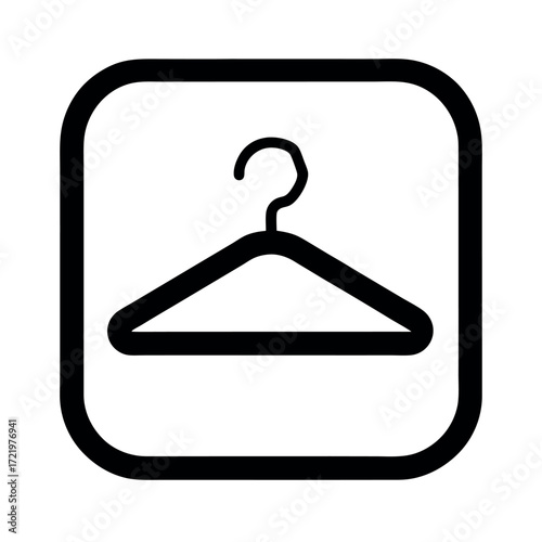 Minimal Flat Clothes Hanger Triangle Vector Illustration