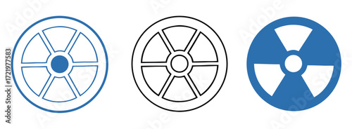 Radiation icon. Radiation icon set. Radiation icon outline. Vector illustration. 
