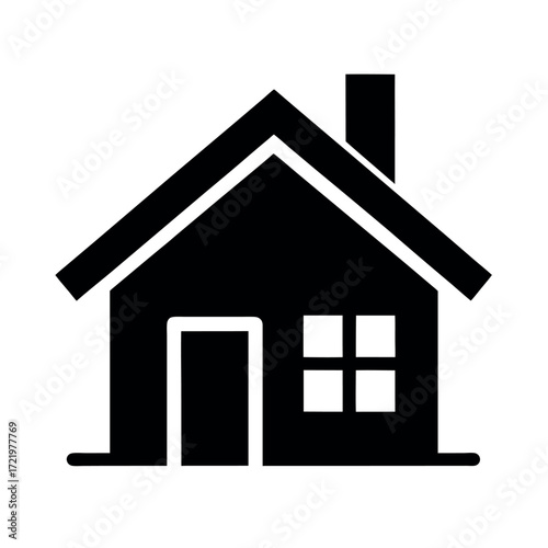 Minimal Flat Home Simple House Vector Illustration