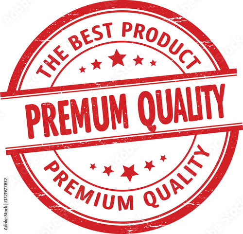 Premium quality stamp emblem best products trustworthy certification seal for excellence and high standards isolated on transparent background