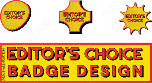 Editor's Choice Badge Vector Set