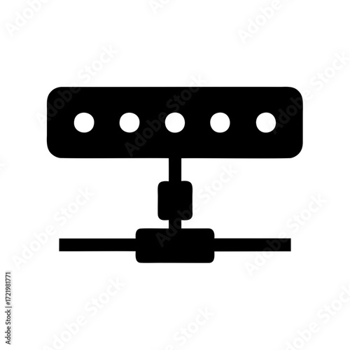 Network infrastructure server connection representing a hub or router symbol