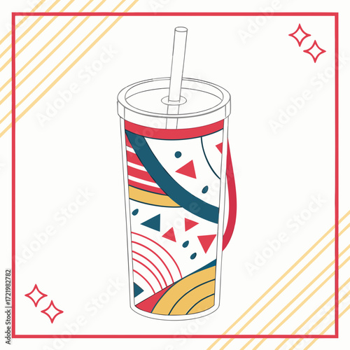 illustration of a glass of soda