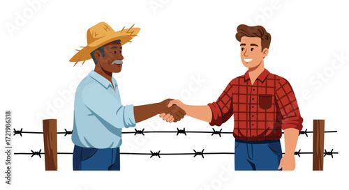 Farmers' cross-border agreement: A handshake of partnership and cooperation