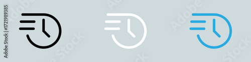 Express delivery icon, Time icon design. Task time icon in modern outline style design. Vector illustration.