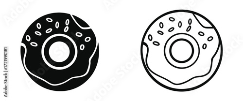Donut icon vector. doughnut icon. donut logo 
