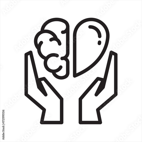 Emotional Balance simple line icon