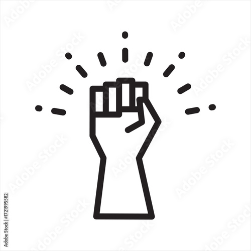 Resilience toughness simple line icon