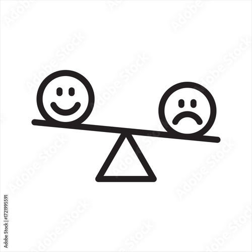 Emotional Balance simple line icon