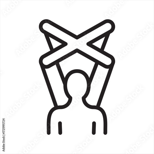 Self Discipline simple line icon