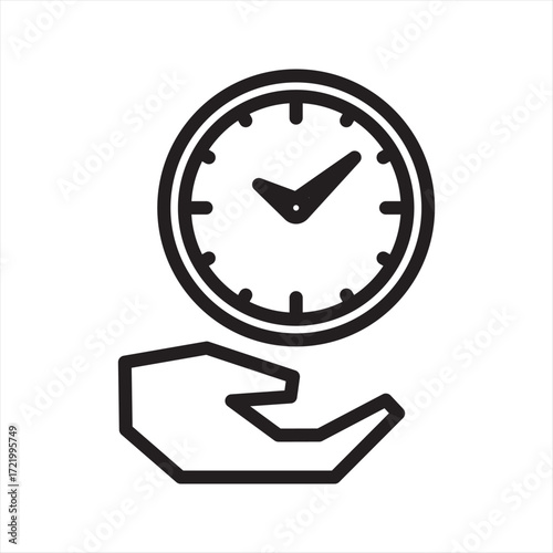Time Management simple line icon