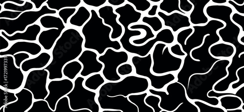 Black and white water. Flat cartoon background design of beach or pool with ripples.