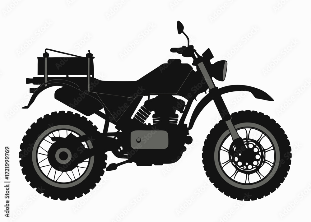 Fototapeta premium Motorcycle Silhouette Illustration