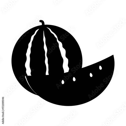Isolated watermelon vector illustration fresh summer fruit slice icon food design healthy diet organic juicy melon agriculture farm market product vegetarian dessert sweet snack