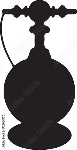 Vintage Arabic Perfume Bottle Silhouette A Timeless Elixir Vessel Evoking Ancient Aromas and Mystical Elegance From Distant Lands