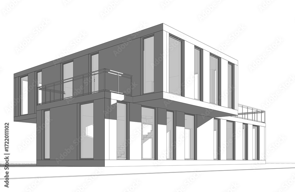 Obraz premium sketch of building