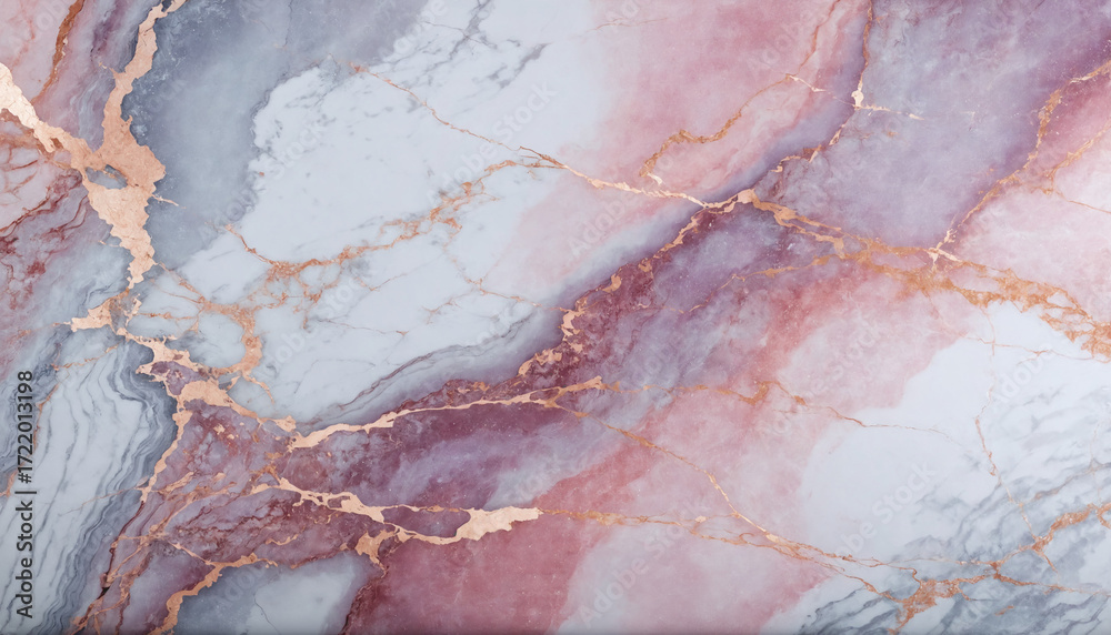 Fototapeta premium パープルアンドピンクローズマーブル 2,紫とピンクと白のロマンティック大理石 2,purple and Pink Rose Marble Texture 2