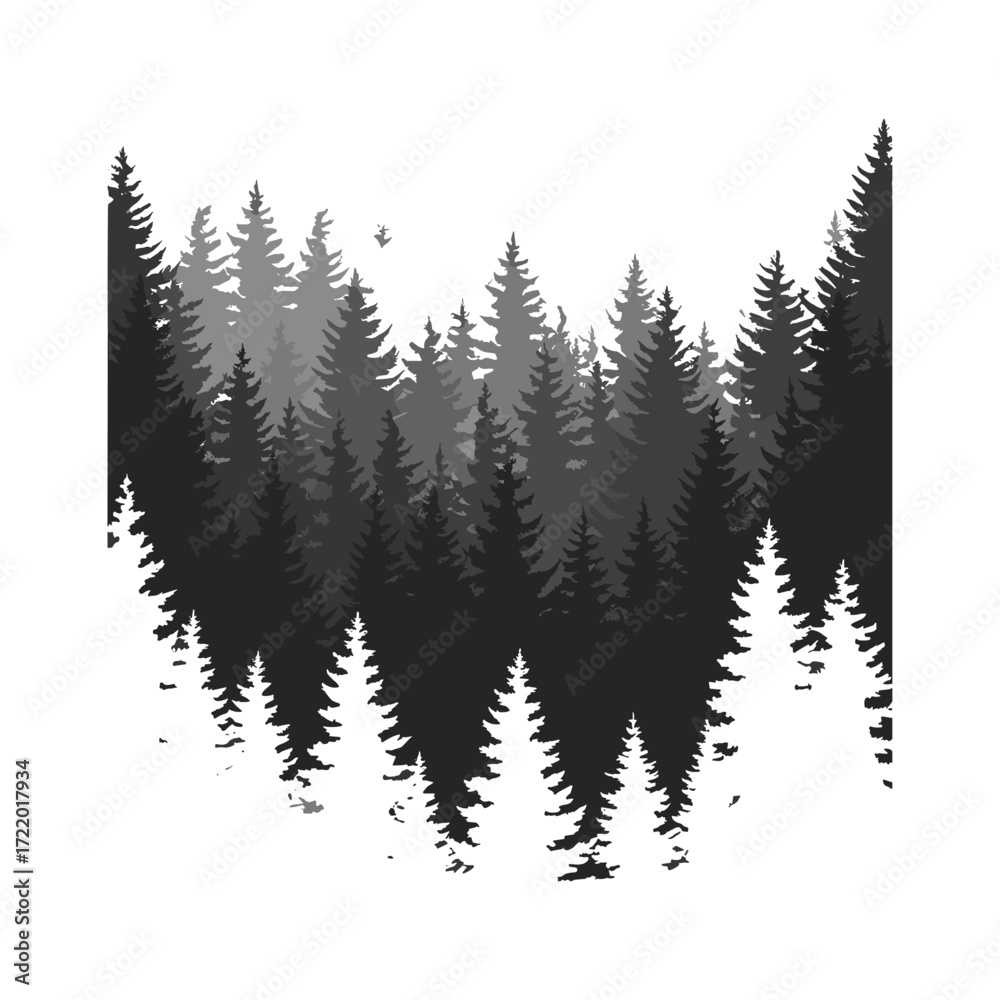 Obraz premium Vector tree silhouettes, Olive black tree silhouette logo or icon isolated on white background in vector format simple sunset forest wilderness tree with roots and branches of life