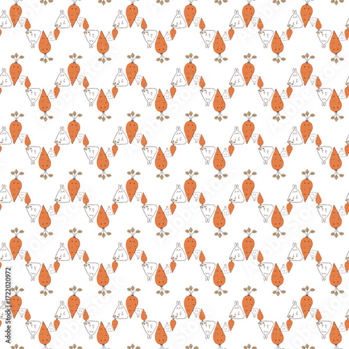 
Seamless childish pattern with cute farm animals creative kids texture