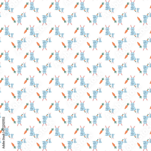 
Seamless childish pattern with cute farm animals creative kids texture
