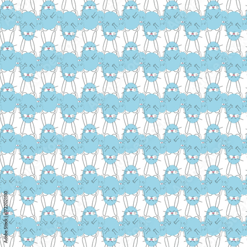 
Seamless childish pattern with cute farm animals creative kids texture