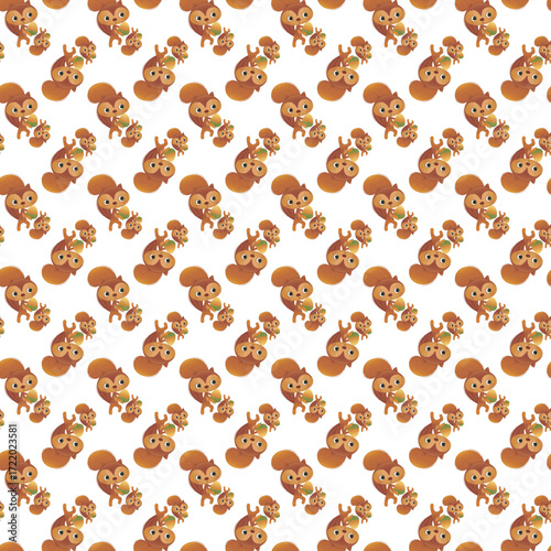 
Seamless childish pattern with cute farm animals creative kids texture