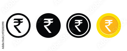Rupee symbol. Indian Rs sign vector illustration. Indian rupees icon. Indian currency sign symbol