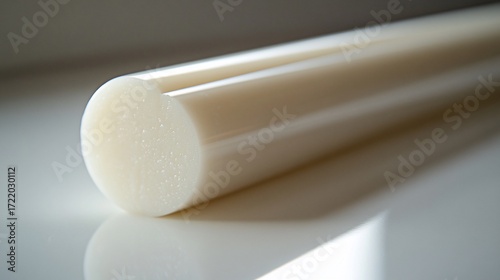 Cream-colored plastic rod
