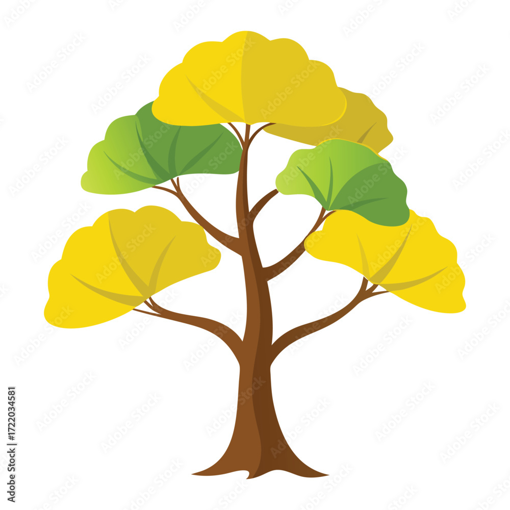 Obraz premium autumn tree isolated on white