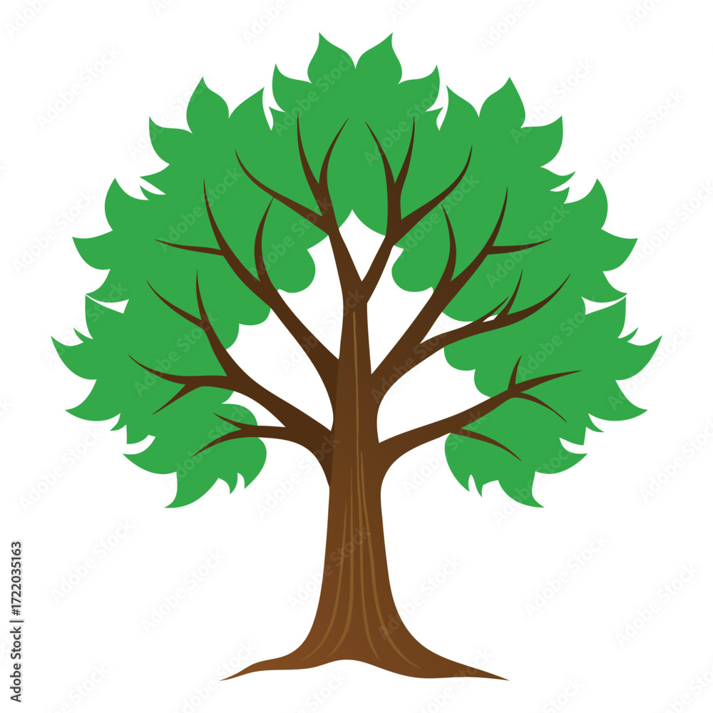 Obraz premium vector tree isolated on white background