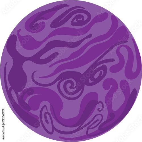 gaseous purple planet vector art