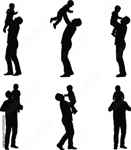 Father And Child Silhouette ArtFather And Child Silhouette Art