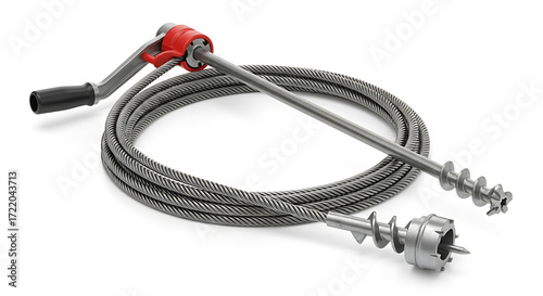 Drain Auger Plumber Tool Stock Photo