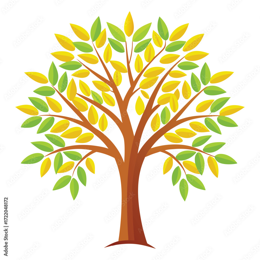 Obraz premium Exotic Tree Illustration for Botanical Projects