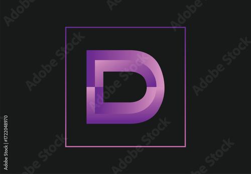 D letter design | letter vector