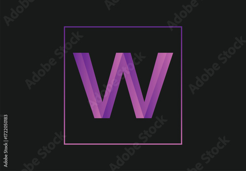 W letter design | letter vector