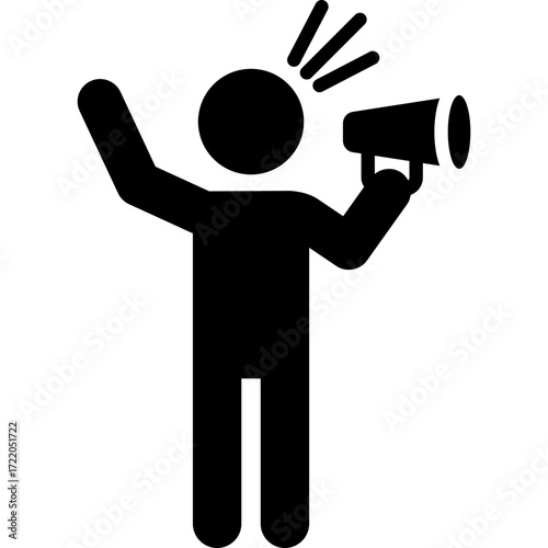 man with megaphone