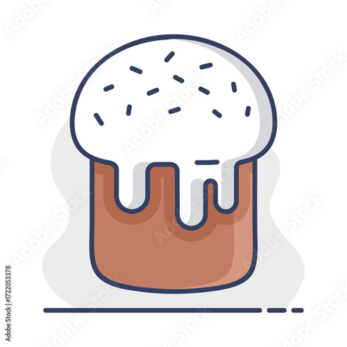Traditional Easter Bread Kulich Icon